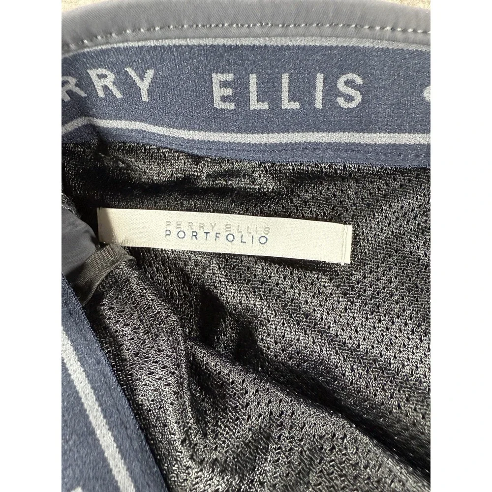 Perry Ellis‎ Men's 34 Gray Golf Shorts Stretch Nylon Blend Chino Performance Fit